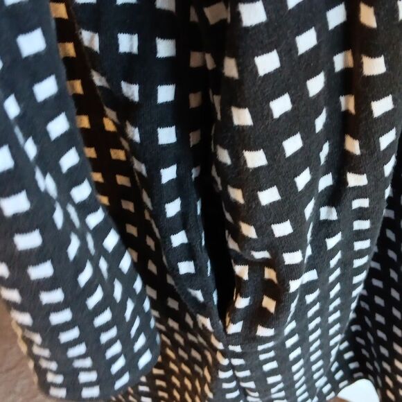 Joan Vass. USA  Windowpane Knit Dress. Empire Waist, Soft Knit,  Schoolgirlcore - Picture 5 of 12